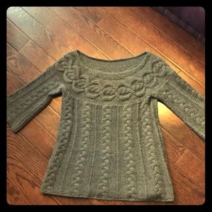Alice & Olivia charcoal cashmere cable sweater